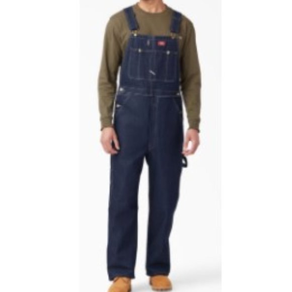 Dickies Other - Dickies Indigo Bib Overalls 40x30 Mens Brand New Dark Jeans